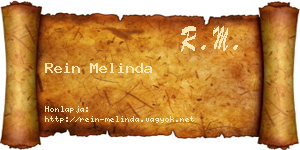 Rein Melinda névjegykártya