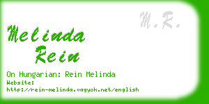 melinda rein business card
